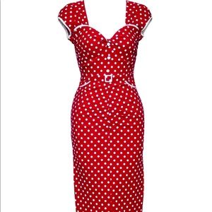 Stop Staring Red Polka Dot Dress